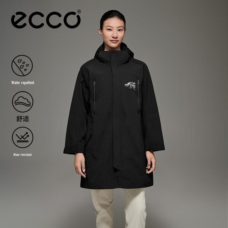 

ECCO Women s Water-Repellent Loose Long Trench Coat L