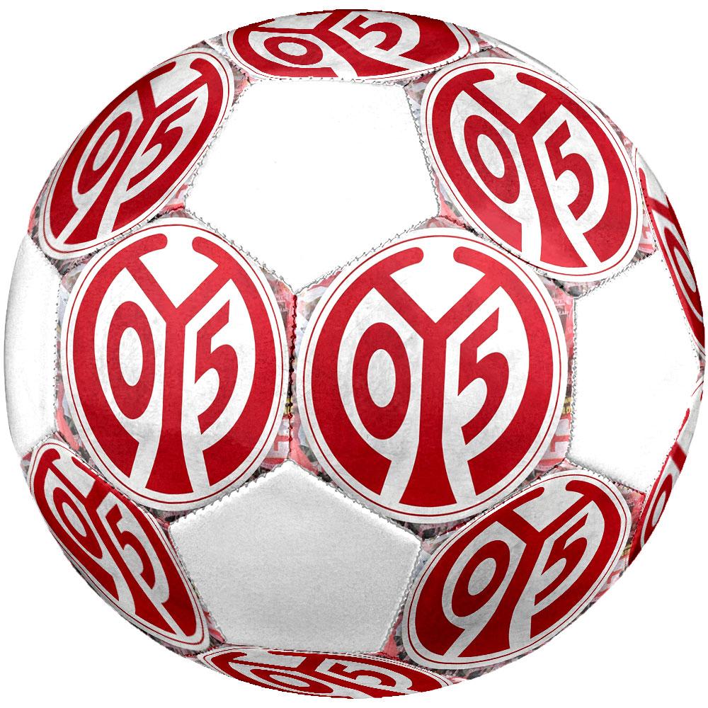 FSV Mainz 05 Size 5 Soccer Ball, Machine-Stitched PVC, Durable & High Bounce, All Ages Fit, Fan Merchandise, Matches & Outdoor Use.