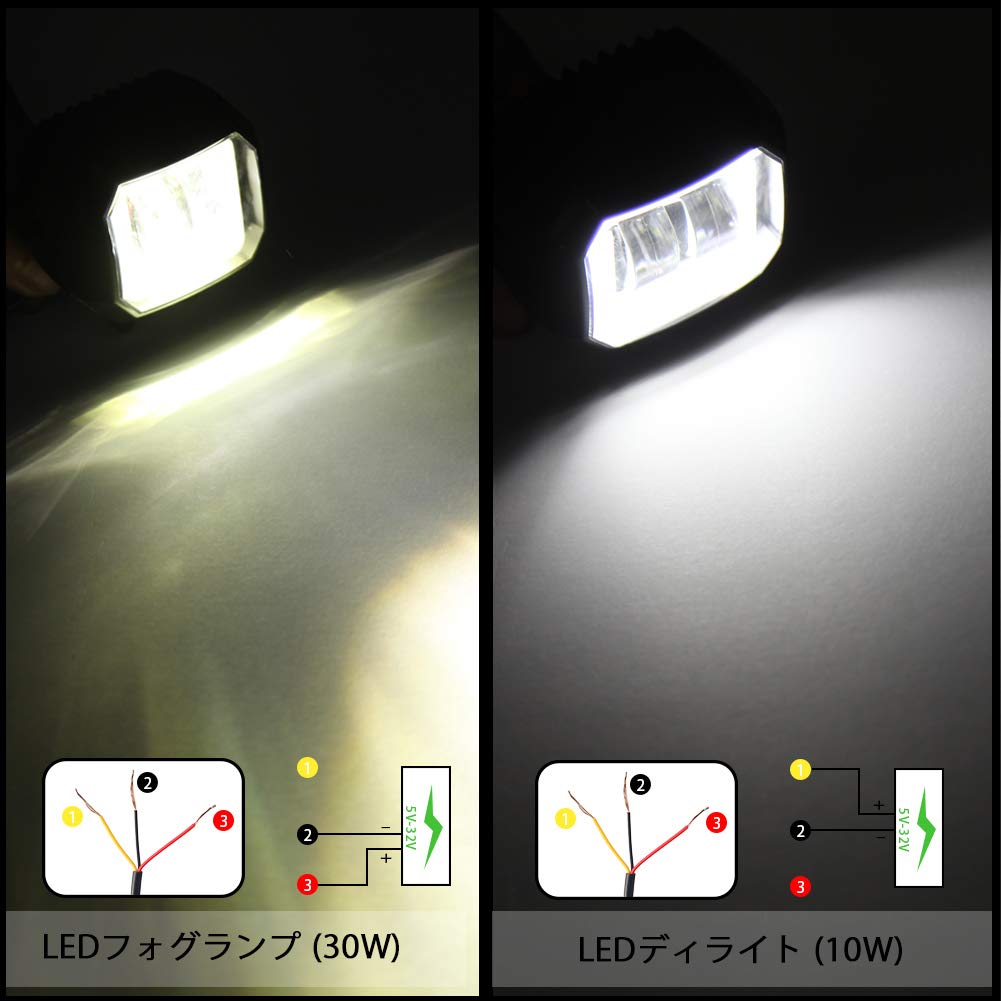 KAWELL 40W LED Tåkelykt, Squid Ring, Arbeidslys, Dagslys, Arbeidslys, Motorsykkel Tåke