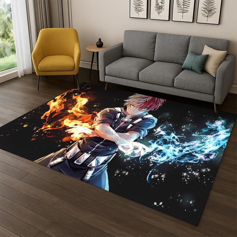 My Hero Academia Deku Bakugou Cartoon Anime Carpet Rug for Bedroom Living Room Sofa Doormat Home Decor,Kid Area Rug Non-slip