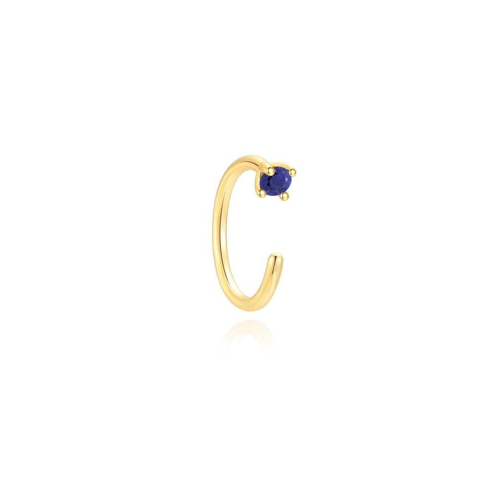

CANNER 1PC 925 Silver Horse Eye Lazurite Flat Head Thread Piercing Stud Earring For Women Butterfly Flowers Earring New