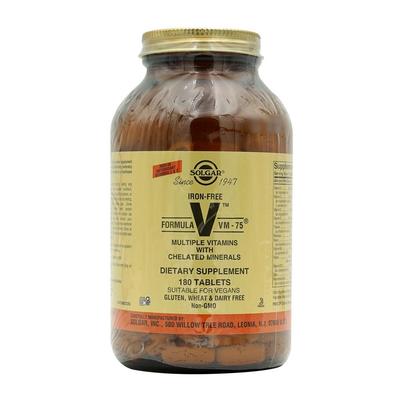 Formule bez železa VM-75 Multivitamíny s chelatovanými minerály, 180 tablet