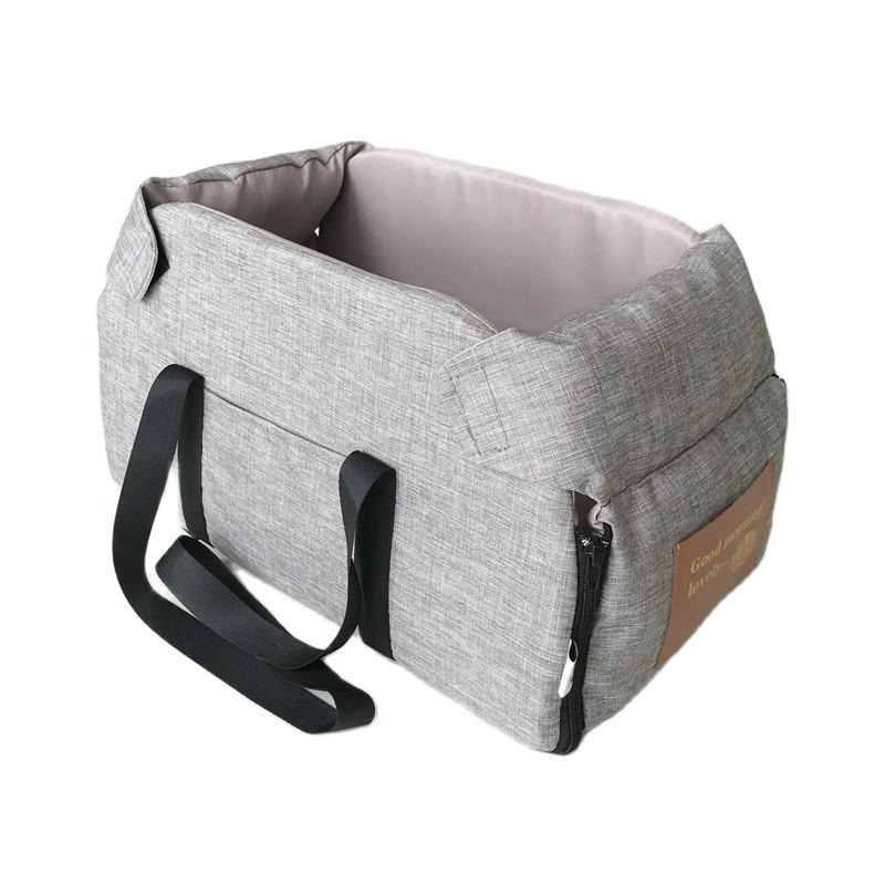 Hundeautositz für kleinen Hund Mittelkonsolen-Sitz Haustier-Sitzerhöhung für Auto Welpen Tragbare Hundetransportbox für Katzen Sicherheits-Reisetasche