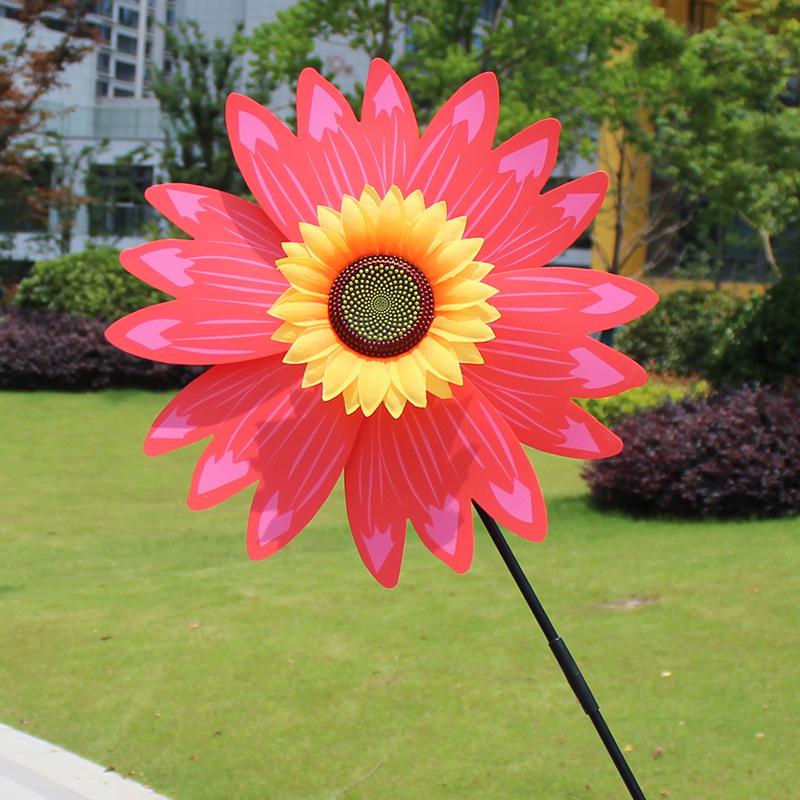 Large Colorful Sunflower Pinwheel 36CM - Outdoor Garden Toy for Kids