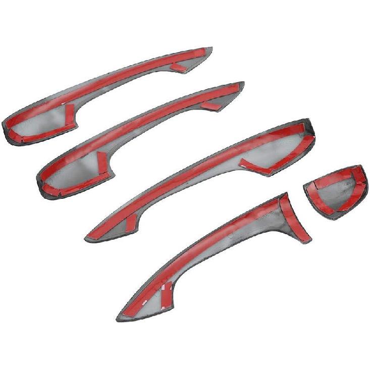 for Carbon Fiber 4pcs Car Door Handle Cover Trim,ABS Carbon Fiber Cover Trim for C-Class W205 GLC X253 2015-2018