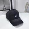 Hat women spring and summer letter embroidery denim baseball cap ins versatile casual retro couple cap men