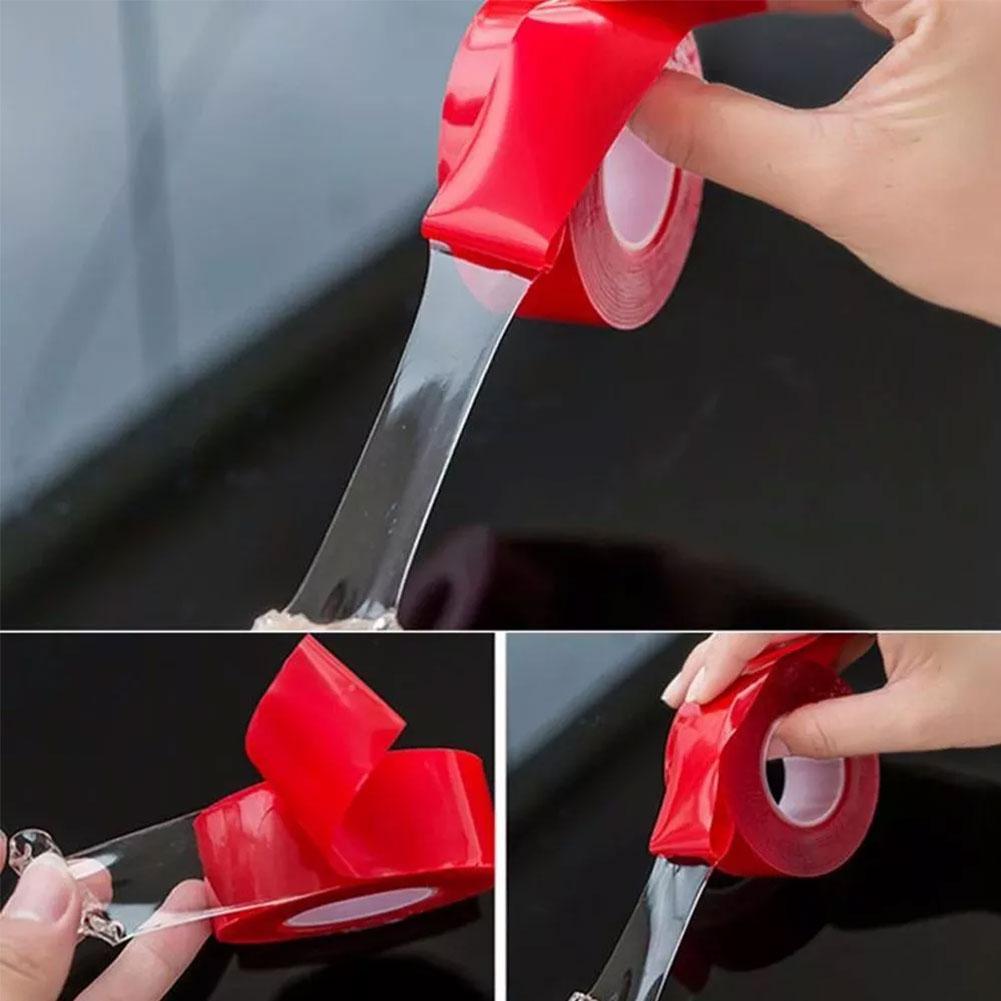 Car Strong Double Sided Adhesive Stickers Tape Nano Clean Tape Sticker Waterproof Auto Car Protect Tools Reusab Y2U9