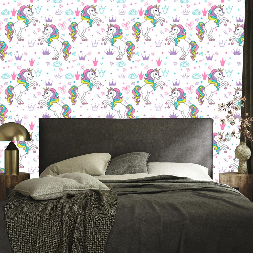 Colorful Unicorns Wallpaper for Living Room and Bedroom 50x1000