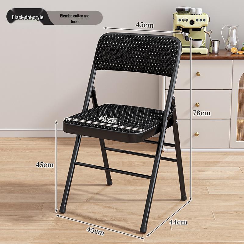 Portable Folding Chair with Backrest - Ideal for Home, Office, Dorm, or Dining
