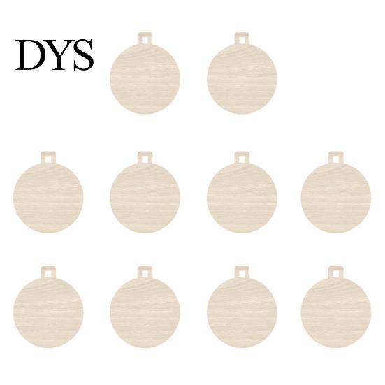 Decorative Hanging Props 10Pcs 2D Wooden Christmas Ornaments, Blank DIY Craft Tags, Wood Slices for Painting Tree Decorations, Unfinished Xmas Holiday