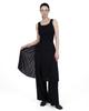 Myuleus Half Cover Chiffon Wrap Skirt [Black]