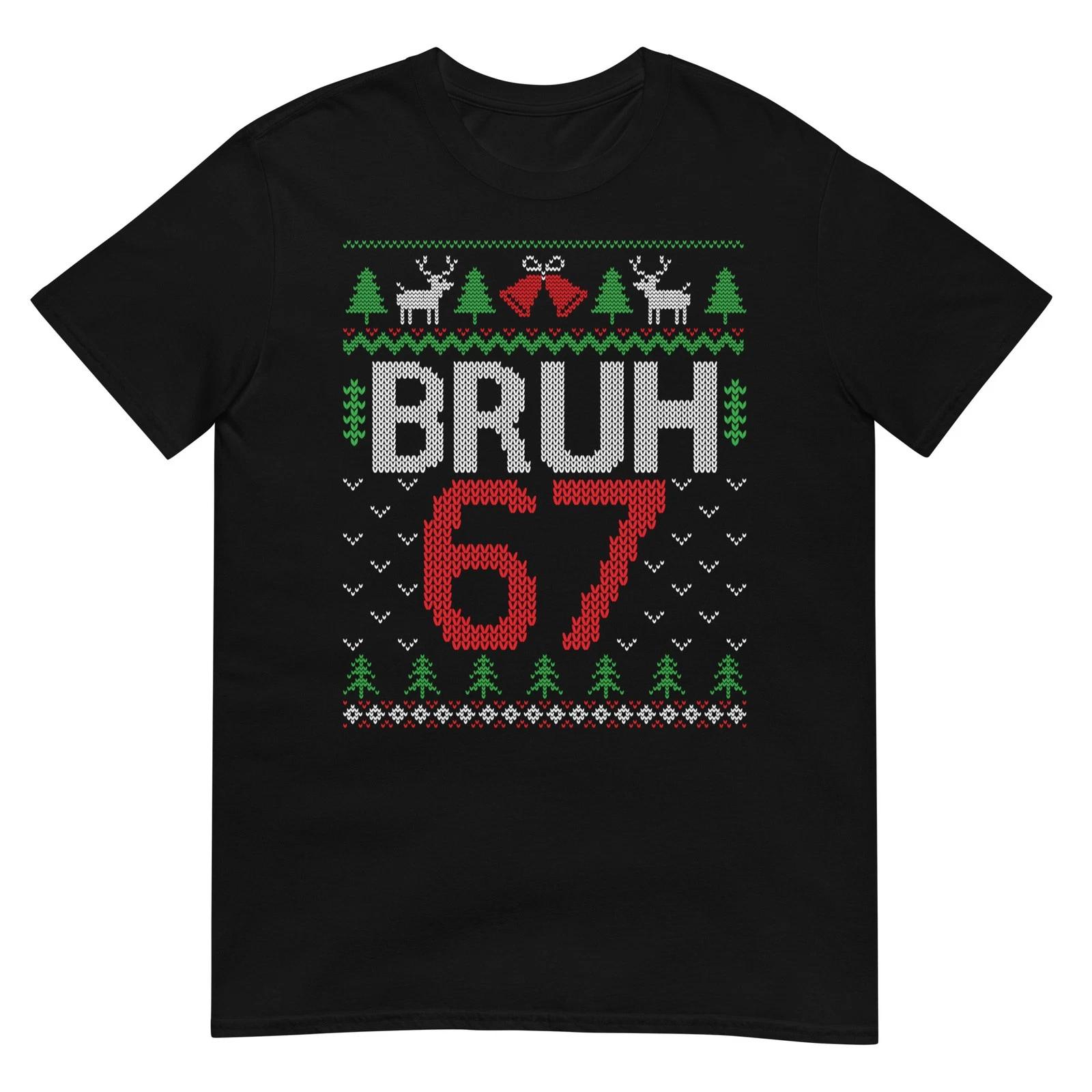 Funny 67 Six Seven Bruh Ugly Christmas Men Women Teens Boys Sweatshirt M