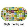 Hexagonal Princess Cartoon Crawling Mat - Coral Fleece & Ice Silk