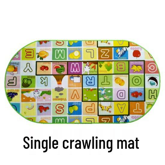 Hexagonal Princess Cartoon Crawling Mat - Coral Fleece & Ice Silk