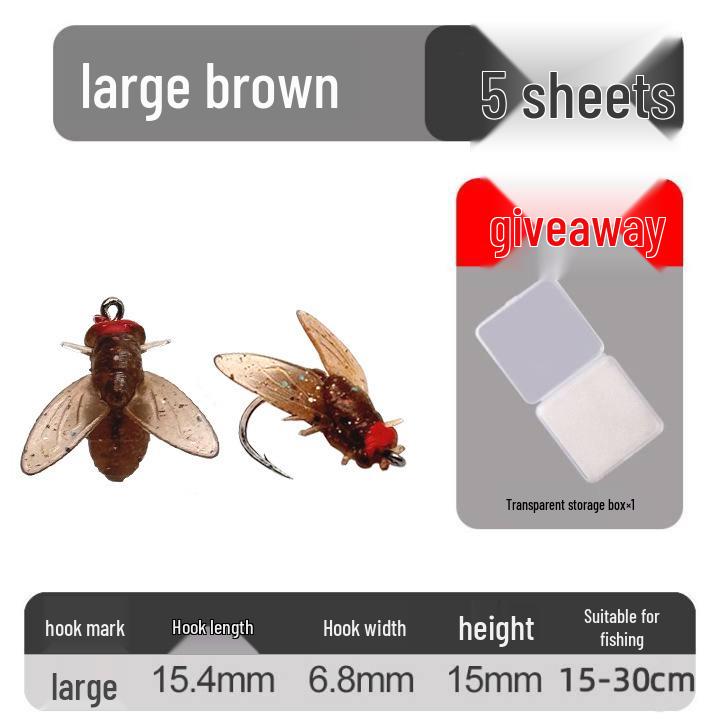 Bionischer Weichfliegenfischhaken: Künstlicher Insektenköder für Bachfischen, Weißfische und Döbel.