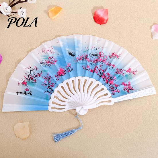 Folding Fan Glossy Texture Beautiful Various Styles Smooth Surface Fine Fans Workmanship Decoration Oxford Cloth Chinese Style Handheld Home