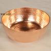קערת נחושת טהורה בעבודת יד, קערת מרק פיקניק עבה וינטג' עם מרקם מוכה פטיש, קערת נחושת ניידת לקמפינג ולבית, 12 ס"מ