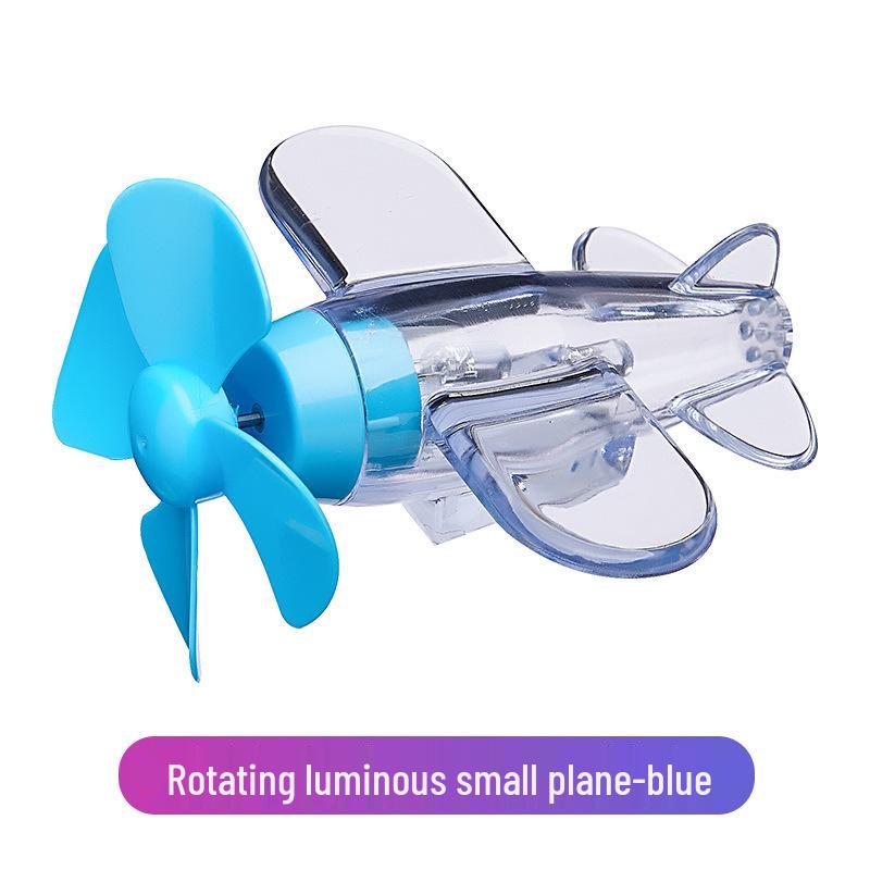 Wind-Powered Glow Airplane Toy: Light-Up Outdoor Gliding Plane with Plastic Propeller for Kids