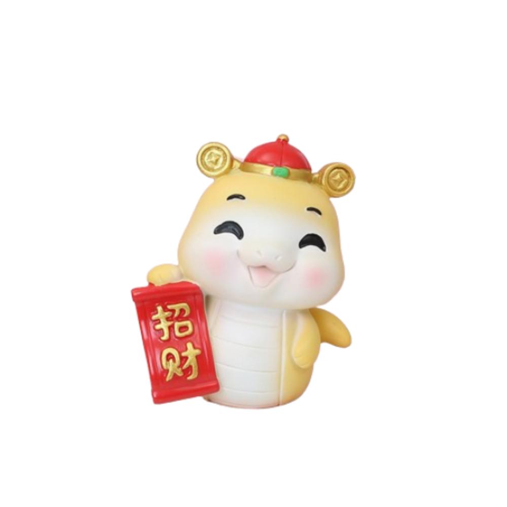 Small Zodiac Snake Figurine Traditional Snake Year Mascot  Home Office Car Accessories