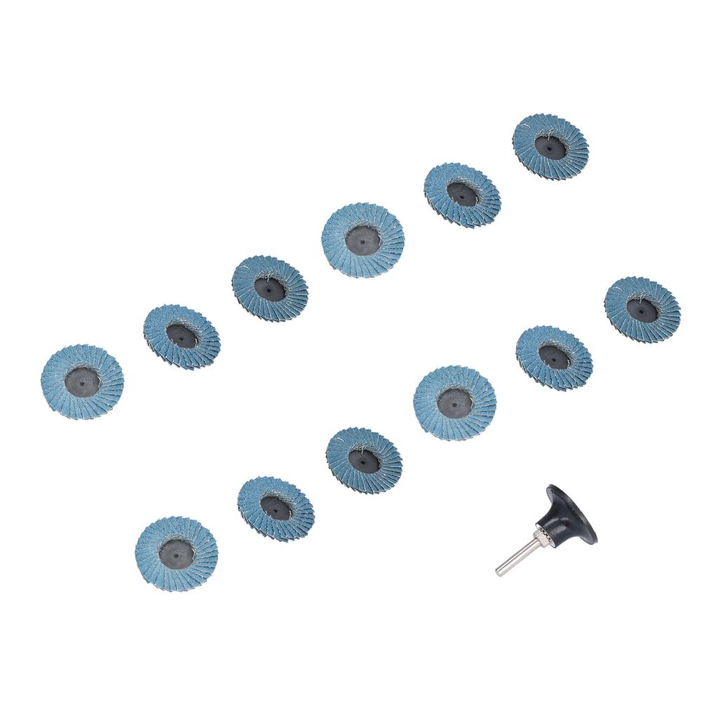 31 Stück 2 Zoll/5 cm flache Fächerscheibe, Körnung 40/60/80, blaues Zirkonoxid-Aluminiumoxid zum Schleifen, Mischen, Schleifen