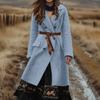 Women's Fashion Jacket Casual Solid-color Long-sleeved Cardigan Long Coat