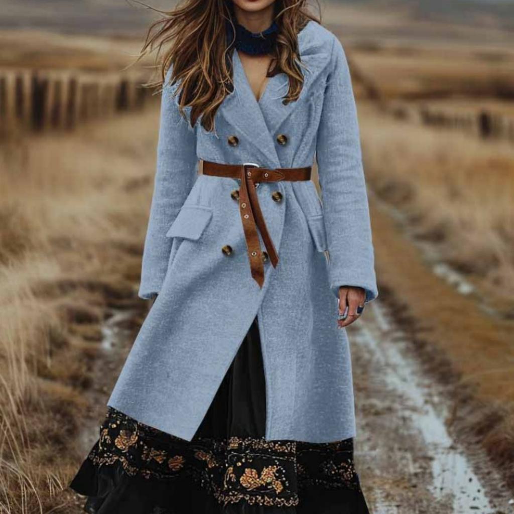 Women's Fashion Jacket Casual Solid-color Long-sleeved Cardigan Long Coat