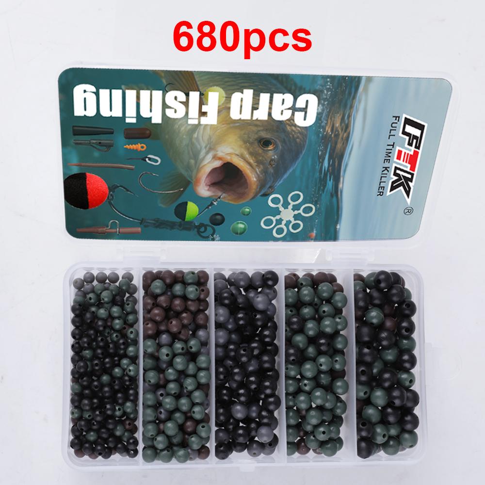 

FTK 680 шт. Мягкие рыболовные бусины приманка Рыболовные аксессуары Рыболовная наживка оснастки Круглые яйца бусины-амортизаторы для карповой рыболовной снасти XA-03#