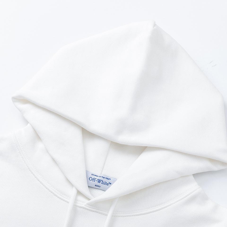 Off-White 2025 Autumn and Winter New Graffiti Arrow Pattern Printed Hooded Sweatshirt for Men and Women