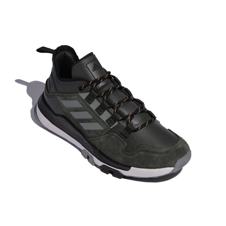 New Terrex Hikster Adidas Leather Low 'Black Green' FX4663