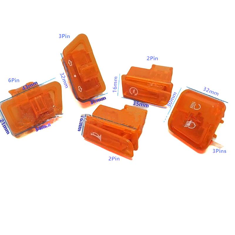 5Pcs Motorrad Start Schalter Horn Licht Blinker Hohe Abblendlicht Taste Schalter