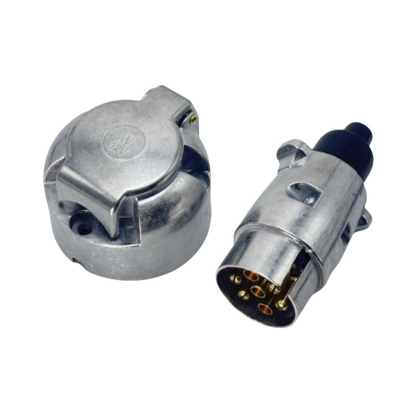 Set Spina e Presa per Rimorchio in Alluminio a 7 Pin, Accessori Europei 12V