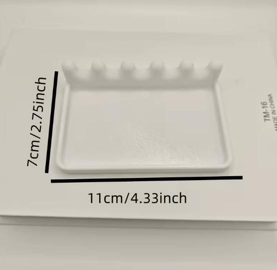 1pc Portable Brush Holder with Drip Tray | Front Tray Design, Easy Cleaning, Saves Space, for All Painting Types