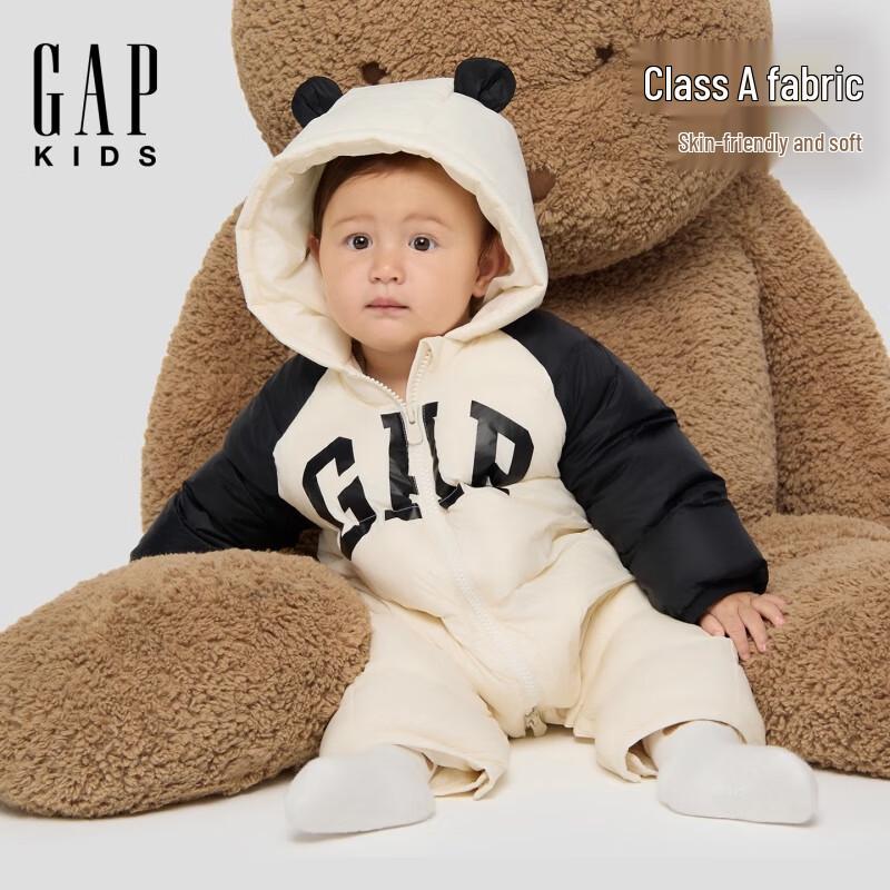 GAP Baby Fall Logo Padded Hooded Bodysuit 73/48