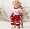 Newborn Baby Boy Girl Long Sleeve Knit Cartoon Christmas Romper Jumpsuit Clothes