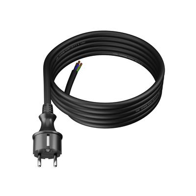Rubber Power Cable with Straight Plug 3M 3X2.5Mm2 16A Ip44 Black