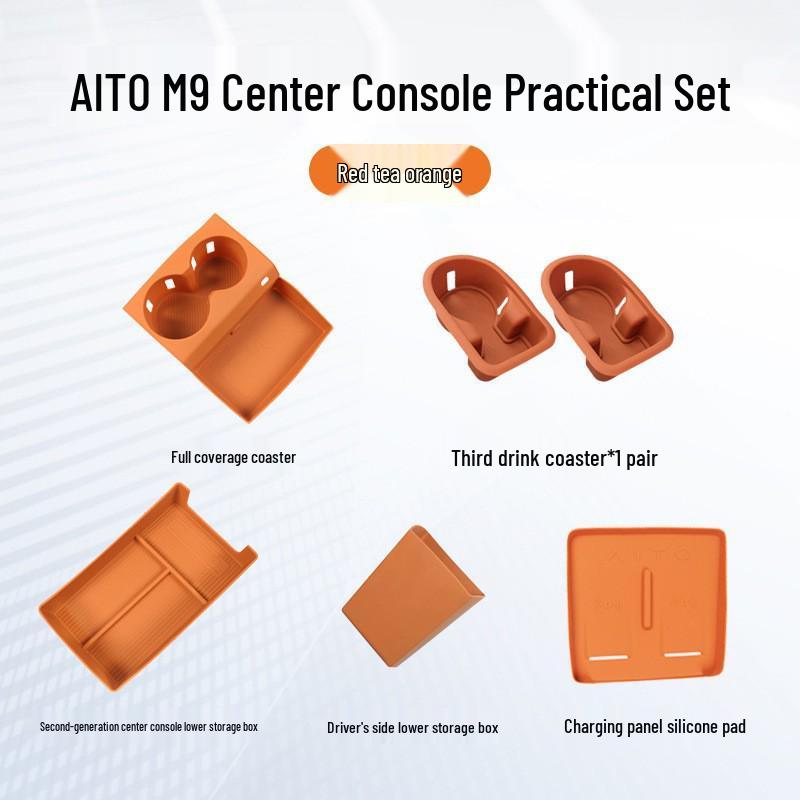 AITO M9 Silicone Anti-slip Wireless Charging Pad for Car Interior Modification