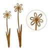 Nature Friendly Metal Container Stake Iron Traditional Blue Bowl Garden Stake for Christmas Outdoor Enhancement