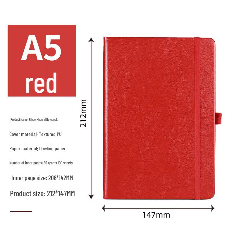 A5 Custom Ribbon Hardcover Notebook for Students and Professionals