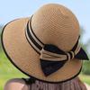 Cappello a secchiello estivo a tesa larga cappello da celebrità di Internet cappello da vacanza al mare cappello di paglia cappello parasole protezione solare cappello parasole donna moda