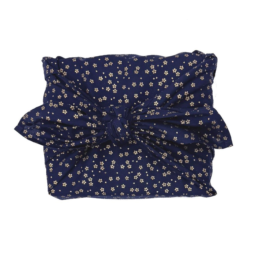 Gold Cherry Blossom Furoshiki Cherry Blossom Gold Three Made in Japanese Navy Matthew's (Wrapping Cloth), 100cm, Pattern, Print, Widths, 100% Cotton,