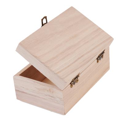 Wooden Storage Box Retro Jewelry Box Desktop Wood Clamshell Storage Hand Decoration Wooden Box Storage Containers S/M/L