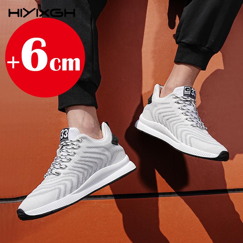 2025 Spring Invisible Heighten Men's Shoes Breathable and Comfy Air Mesh Fashion Leisure Sneakers Man Footwear