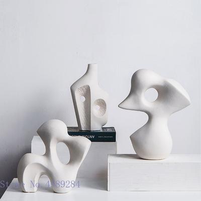 Unregelmäßige Felsengarten Hohl Koralle Abstrakt Keramik Ornamente Keramikvase Blumenarrangement Handwerk Ornamente Vasen Töpfe Dekor