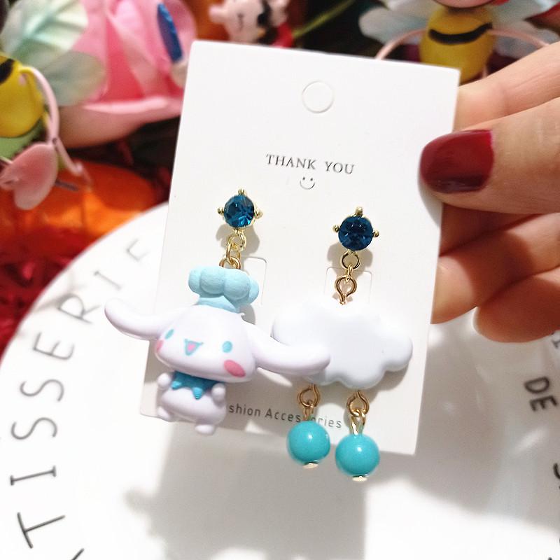 

Асимметричные серебряные серьги Cinnamoroll Cloud - Милые мультяшные модные украшения для женщин