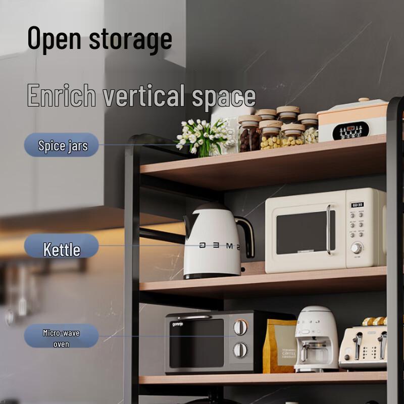 Bieying 3-stöckiges Boden-Küchenschrank-Lücken-Aufbewahrungsregal