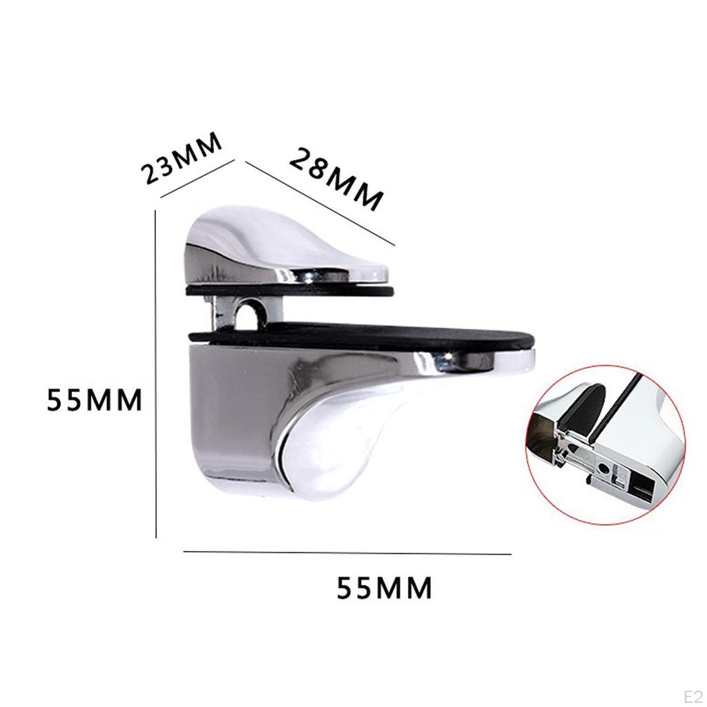 Glass Shelf Bracket for Wood and Glass, Complete Mounting Kit