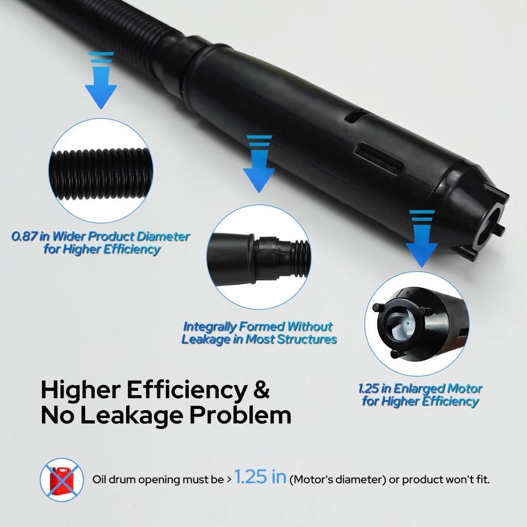 Portable Transfer Pump Battery Operated For Gas, Fuel, Diesel, Water, Gas Siphon Pump For Gasoline 2.4 GPM Flow With 3 Adapters For Cars,