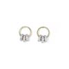 Bao Yi Long S925 Silver Interlocking Hoop Earrings - Elegant Women's Luxury Design