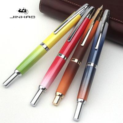 JINHAO 10 Retractable Fountain Pen EF F Metal Matte Press Writing Ink Best Quality with Converter Stationery School Supplies