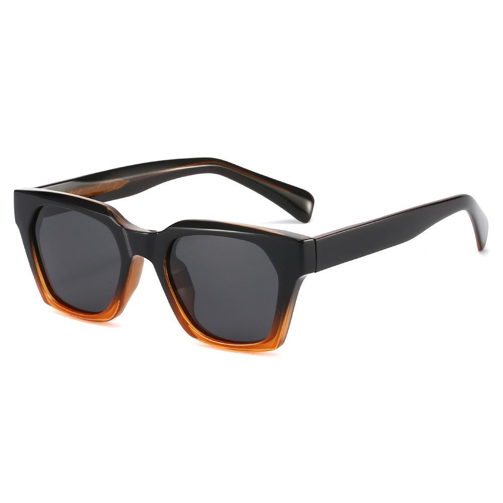 Designer Square Sunglasses Men Color Patchwork Polarized Sun Glasses for Fishing Driving TAC Shades